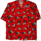 Wwe Short Sleeve Shirt - Large Red Cotton