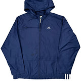 Adidas Windbreaker - Large Blue Polyester