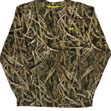 Mossy Oak Camo Long Sleeve T-Shirt - 2XL Green Cotton Blend