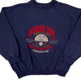 Made In USA Guess Graphic Sweatshirt - XL Blue Cotton