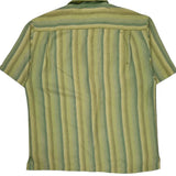Tommy Bahama Striped Hawaiian Shirt - Large Yellow Silk