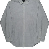 Andrew Classic Fit Polo By Ralph Lauren Checked Shirt - Large Blue Cotton