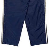 Adidas Striped Track Pants - Small Blue Nylon