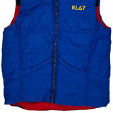 Age 6-7, Rl67 Ralph Lauren Reversible Gilet - Small Blue Polyester