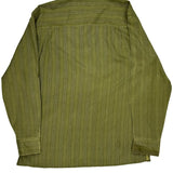 Tommy Bahama Striped Shirt - Large Green Silk