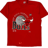 Chicago Bulls Fruit Of The Loom Graphic T-Shirt - XL Red Cotton