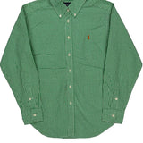 Age 10-12 Ralph Lauren Checked Shirt - Medium Green Cotton