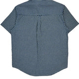 Chaps Ralph Lauren Checked Short Sleeve Shirt - Large Blue Cotton Blend