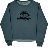 Live Simply Patagonia Graphic Sweatshirt - Small Blue Polyester Blend