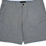 Tommy Hilfiger Pinstripe Chino Shorts - 38W 10L Gray Cotton