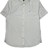 Tommy Hilfiger Short Sleeve Shirt - XL White Cotton