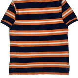 Tommy Hilfiger Striped Polo Shirt - Large Orange Cotton