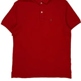 Tommy Hilfiger Polo Shirt - Medium Red Cotton