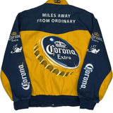 Beer Corona Extra Nascar Varsity Jacket - Large Blue Cotton
