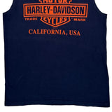 Monterey Harley Davidson Graphic Tank Top - Medium Navy Cotton