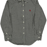 Age 8 Ralph Lauren Checked Shirt - Small Black & White Cotton