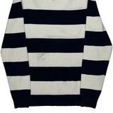 Tommy Hilfiger Striped Sweater - Large Black & White Cotton Blend