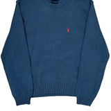 Polo By Ralph Lauren Sweater - Large Blue Cotton