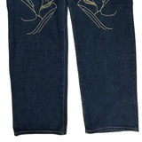 Christian Audigier Graphic Jeans - 36W 32L Blue Denim