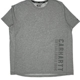 Carhartt Spellout T-Shirt - 2XL Gray Cotton