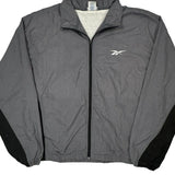 Reebok Windbreaker - Large Grey Polyester