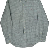Ralph Lauren Checked Shirt - Small Green Cotton