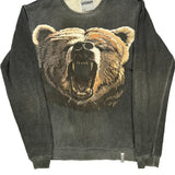 Stussy Graphic Sweatshirt - Small Gray Cotton