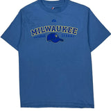Milwaukee Brewers Majestic Graphic T-Shirt - Large Blue Cotton