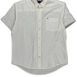 Tommy Hilfiger Short Sleeve Shirt - XL White Cotton
