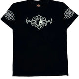 Rock Eagle Single Stitch T-Shirt - Medium Black Cotton