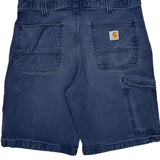 Carhartt Carpenter Shorts - 34W 10L Blue Cotton Blend