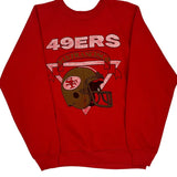 80S San Francisco 49Ers Nfl Football Sweatshirt - Small Red Cotton