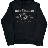 World Tour True Religion Graphic Hoodie - Medium Black Cotton