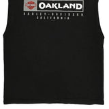 Oakland Harley Davidson Graphic Tank Top - Small Black Cotton