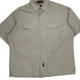 Tommy Hilfiger Short Sleeve Shirt - Large Beige Cotton