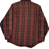 Carhartt Checked Flannel Shirt - Large Red Cotton