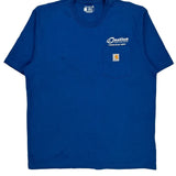Safety Rules Carhartt Graphic T-Shirt - Large Blue Cotton