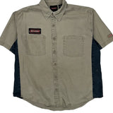 Dickies Short Sleeve Shirt - Large Beige Cotton