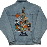 Space Jam A New Legacy Forever 21 Graphic Denim Jacket - Small Blue Denim