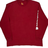 Carhartt Spellout Long Sleeve T-Shirt - XL Red Cotton