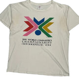 1991 World Gymnastics Championships Logo 7 Single Stitch T-Shirt - XL White Cotton