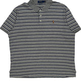 Polo By Ralph Lauren Striped Polo Shirt - Large Gray Cotton