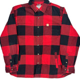 Carhartt Checked Flannel Shirt - XL Black Cotton