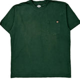 Dickies T-Shirt - Large Green Cotton