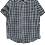 Tommy Hilfiger Checked Short Sleeve Shirt - Large Blue Cotton