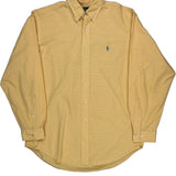 Ralph Lauren Checked Shirt - Large Yellow Cotton