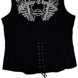 Motorcycle Harley Davidson Graphic Vest - Large Black Cotton