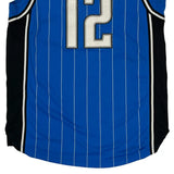 Orlando Magic Adidas Pinstripe Jersey - Medium Blue Polyester
