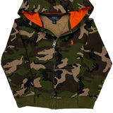 Age 5 Polo By Ralph Lauren Camo Hoodie - XS Orange Cotton