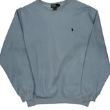 Polo By Ralph Lauren Sweatshirt - Large Blue Cotton Blend